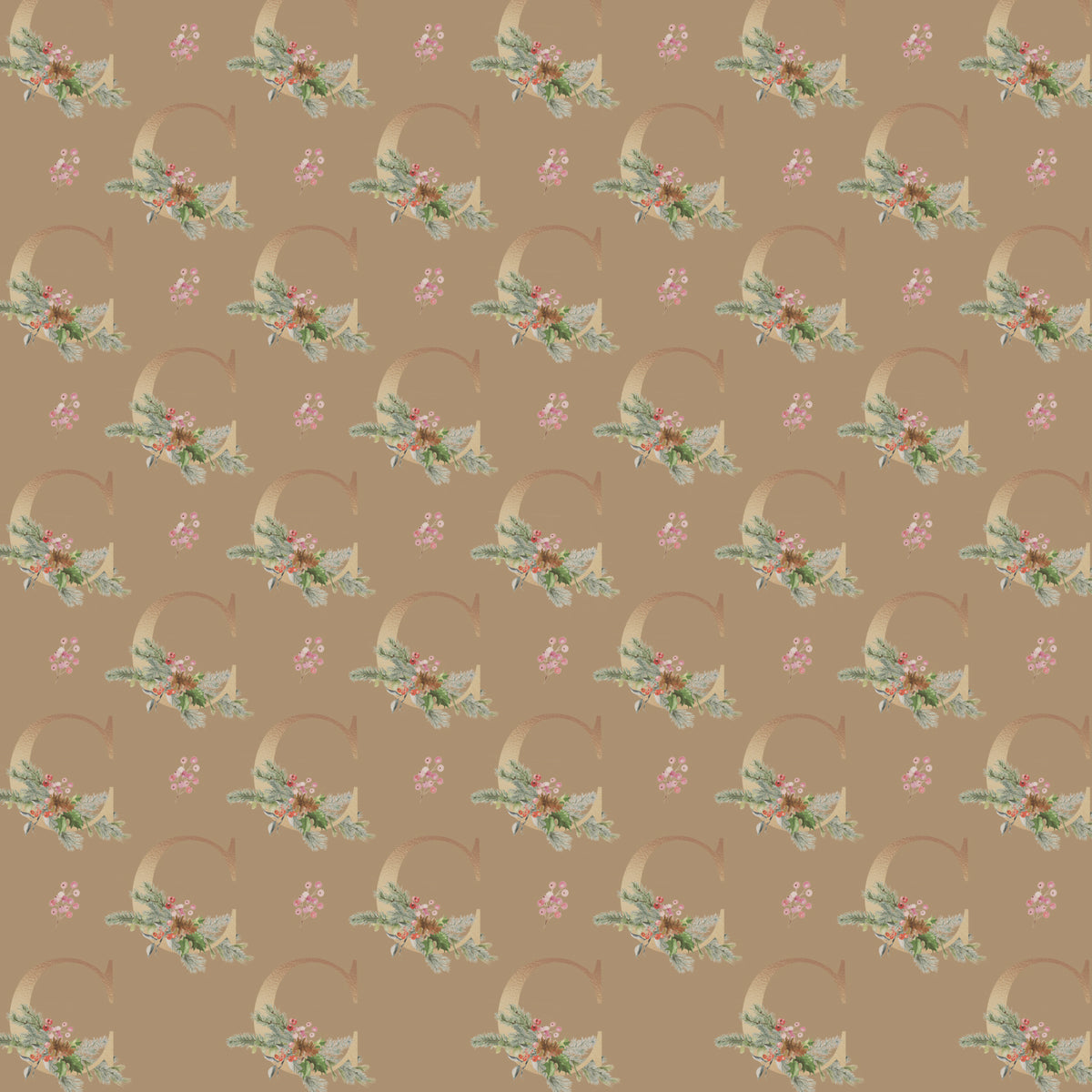 Monograms - Letter C | Kraft Wrapping Paper | Waterleaf Paper