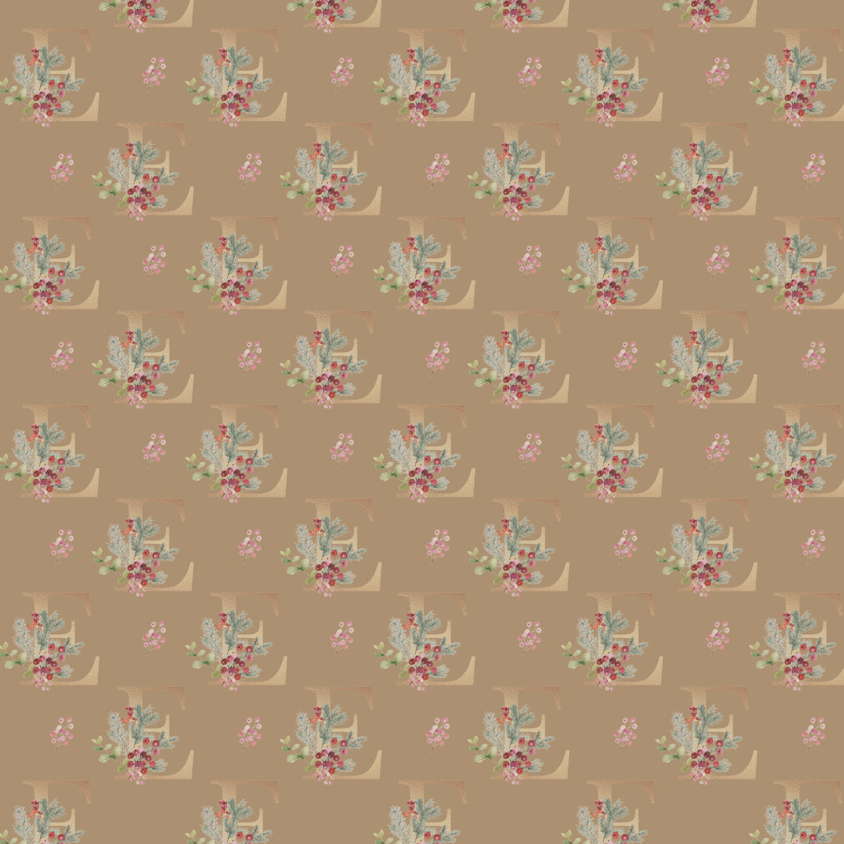 Monograms - Letter E | Kraft Wrapping Paper | Waterleaf Paper