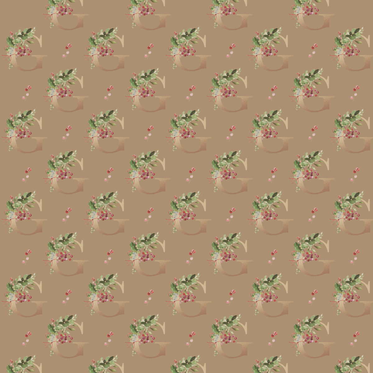 Monograms - Letter G | Kraft Wrapping Paper | Waterleaf Paper