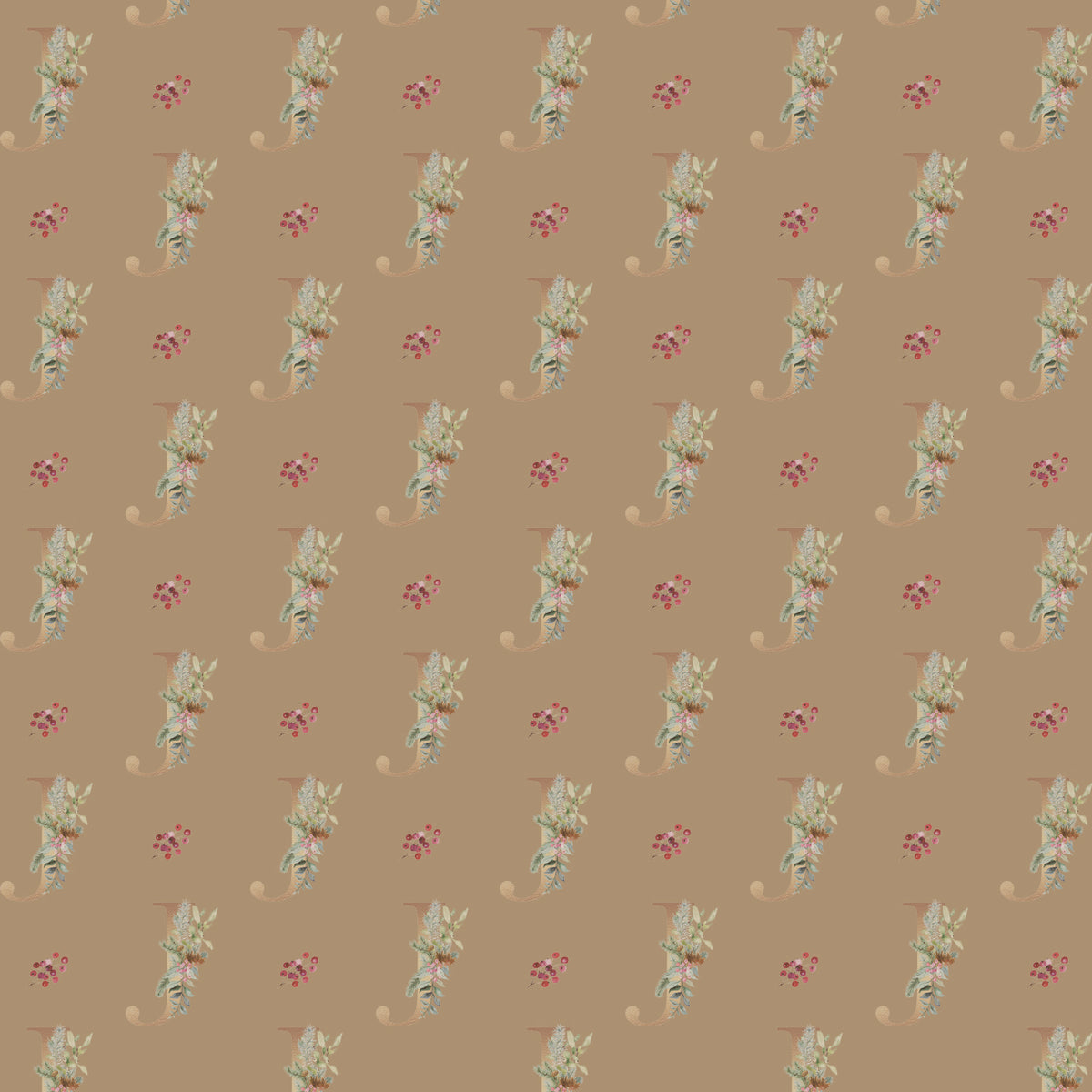 Monograms - Letter J | Kraft Wrapping Paper | Waterleaf Paper