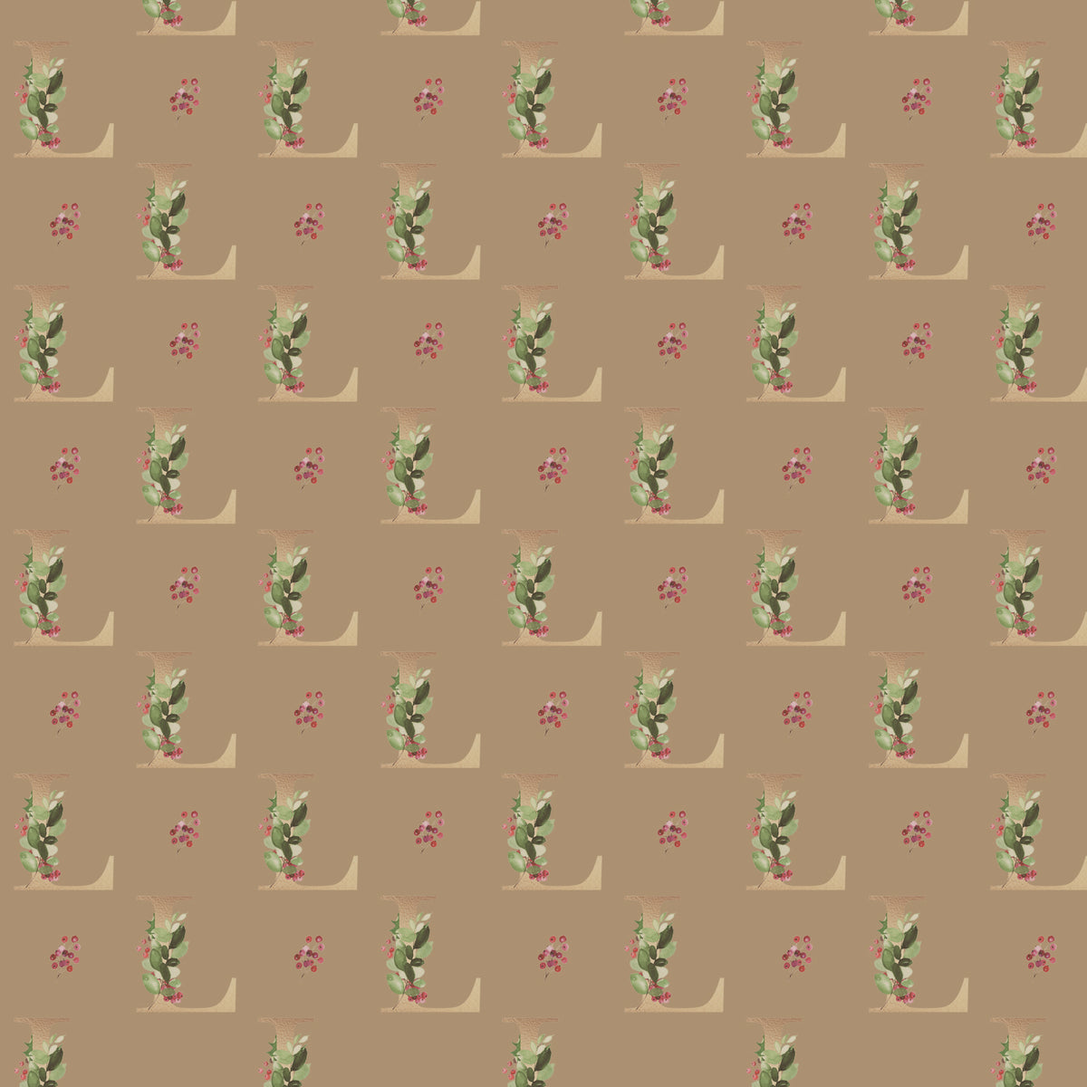 Monograms - Letter L | Kraft Wrapping Paper | Waterleaf Paper