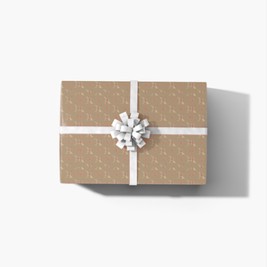 Monograms - Letter X | Kraft Wrapping Paper | Waterleaf Paper