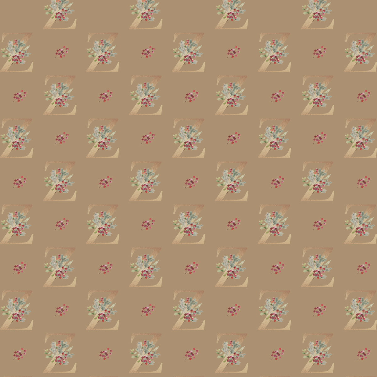 Monograms - Letter Z | Kraft Wrapping Paper | Waterleaf Paper