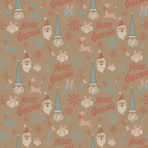 Mid-Century Merry Christmas | Kraft Wrapping Paper | Waterleaf Paper