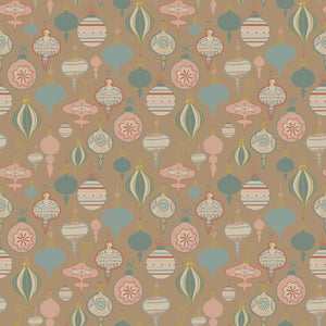 Mid-Century Ornaments | Kraft Wrapping Paper | Waterleaf Paper