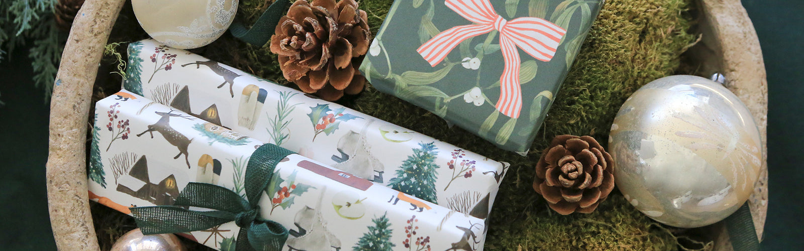Retro Christmas Wrapping Paper Roll  Sustainable Thick Gift Wrap -  Waterleaf Paper Company