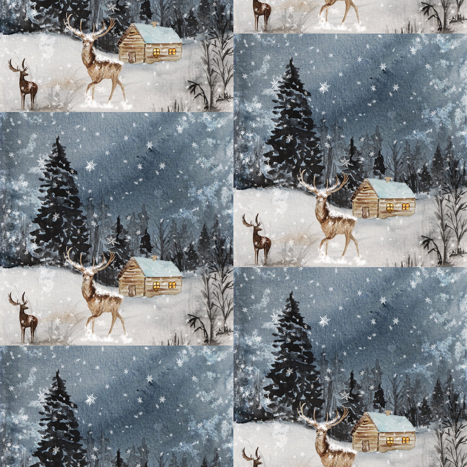 Winter Bear & Deer Eco Christmas Gift Wrapping Papers | Classic Waterc