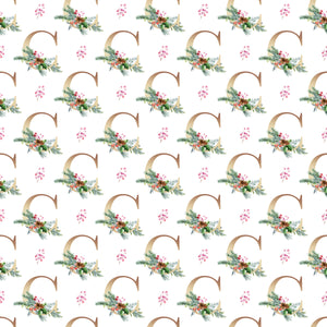 Christmas Monogram C - Wrapping Paper