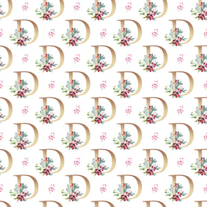 Christmas Monogram D - Wrapping Paper