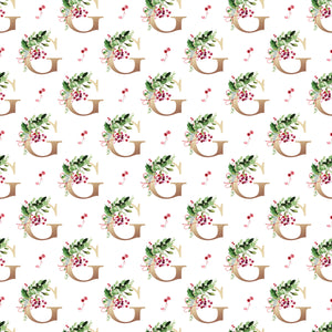 Christmas Monogram G - Wrapping Paper