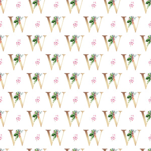 Christmas Monogram W - Wrapping Paper