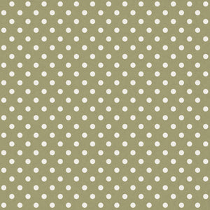 Green Christmas wrapping paper with white dots