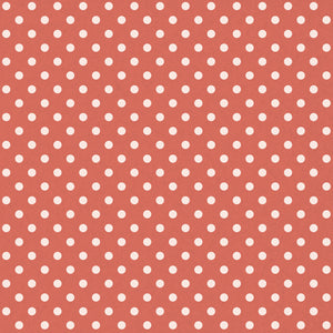 Red wrapping paper with white dots
