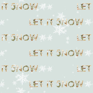 Boho Christmas LET IT SNOW - Wrapping Paper