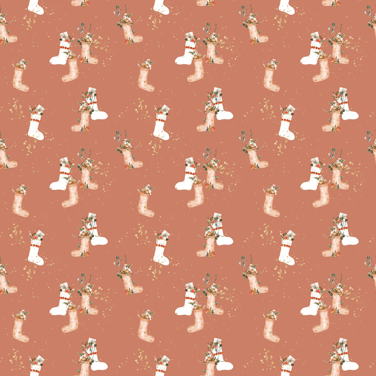 BoHo Christmas Stocking - Wrapping Paper