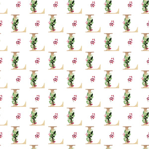 Christmas Monogram L - Wrapping Paper