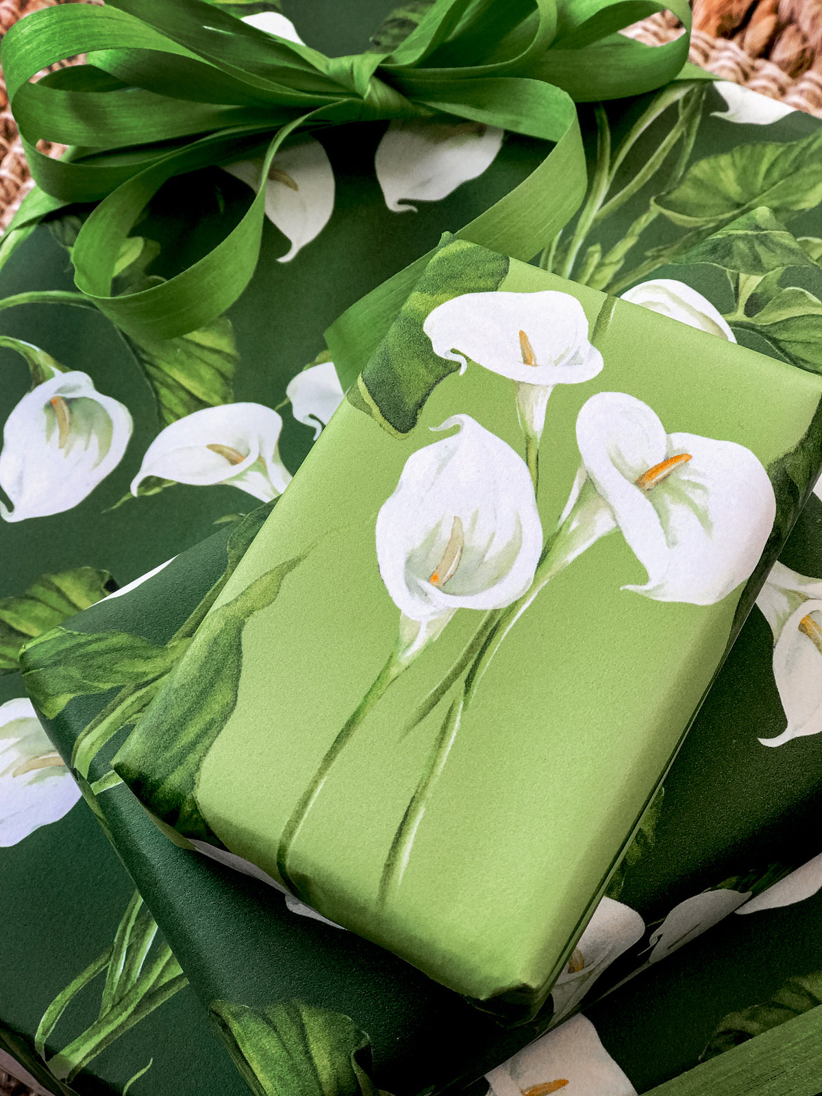 Calla Lily Bouquet Dissolvable Wrapping Paper Waterleaf Paper
