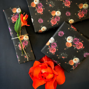 Night Dahlia Bouquet - Wrapping Paper