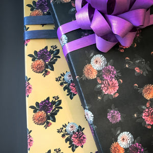 Night Dahlias Floating - Wrapping Paper