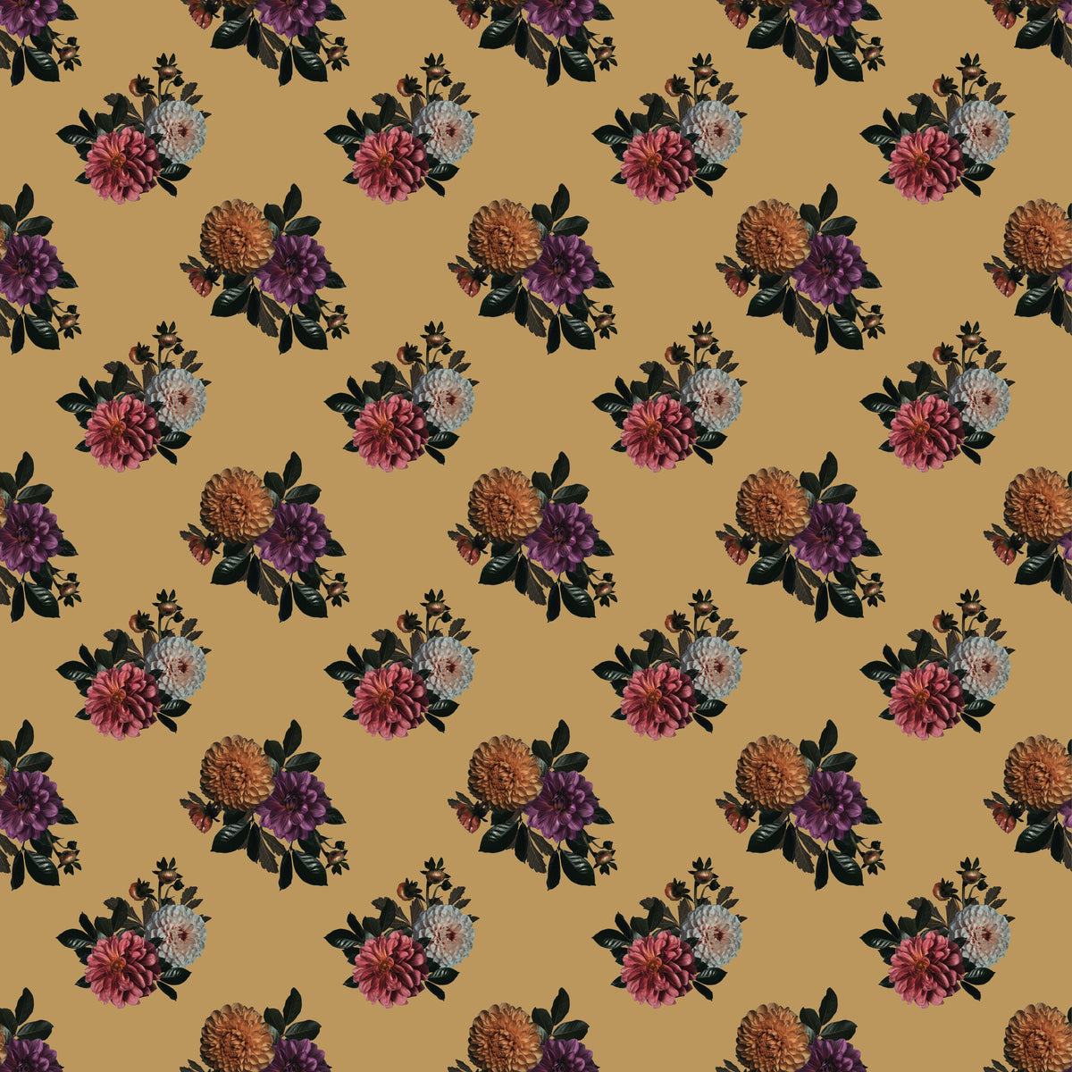 Night Dahlias Floating - Wrapping Paper