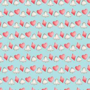 Alice's Tea Party Hearts & Diamonds - Wrapping Paper