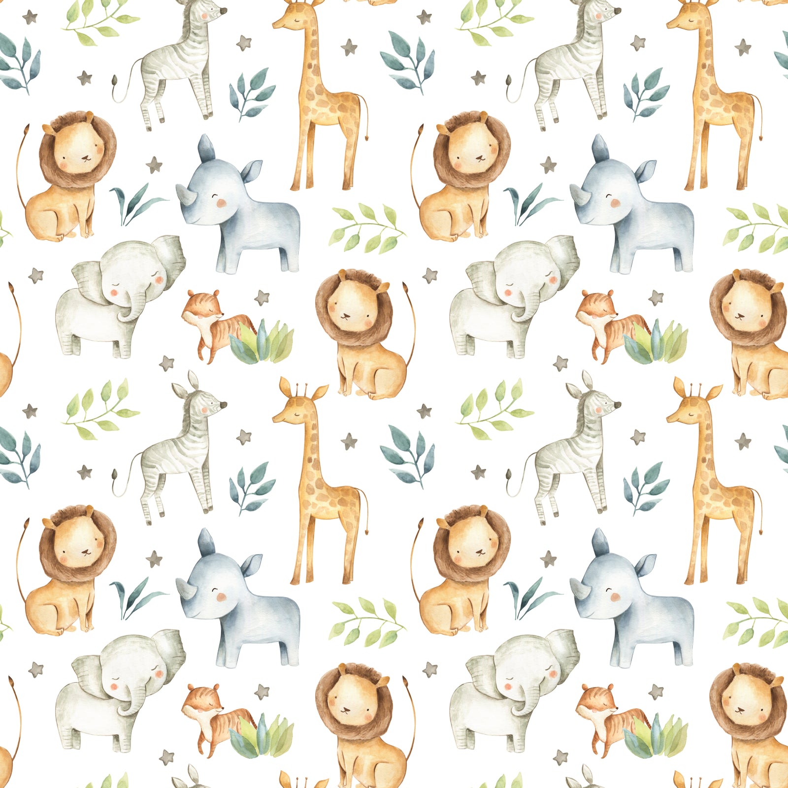 Jungle Baby Animals Exploring - Wrapping Paper