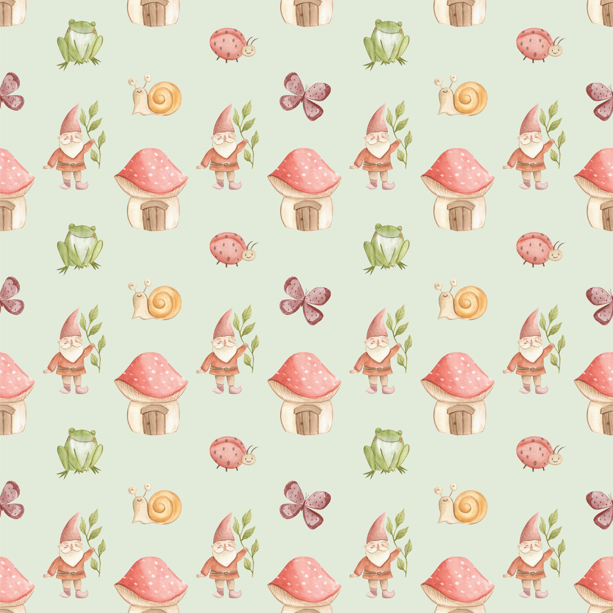 Fairy Garden Elf, The Frog & His Home - Wrapping Paper