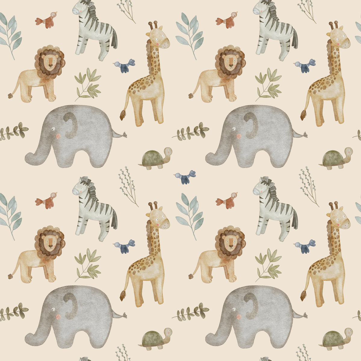 Safari Babies Wondering Together - Wrapping Paper