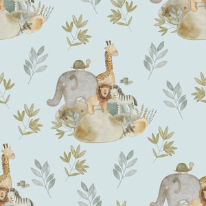 Safari Babies Gathering on a Rock - Wrapping Paper