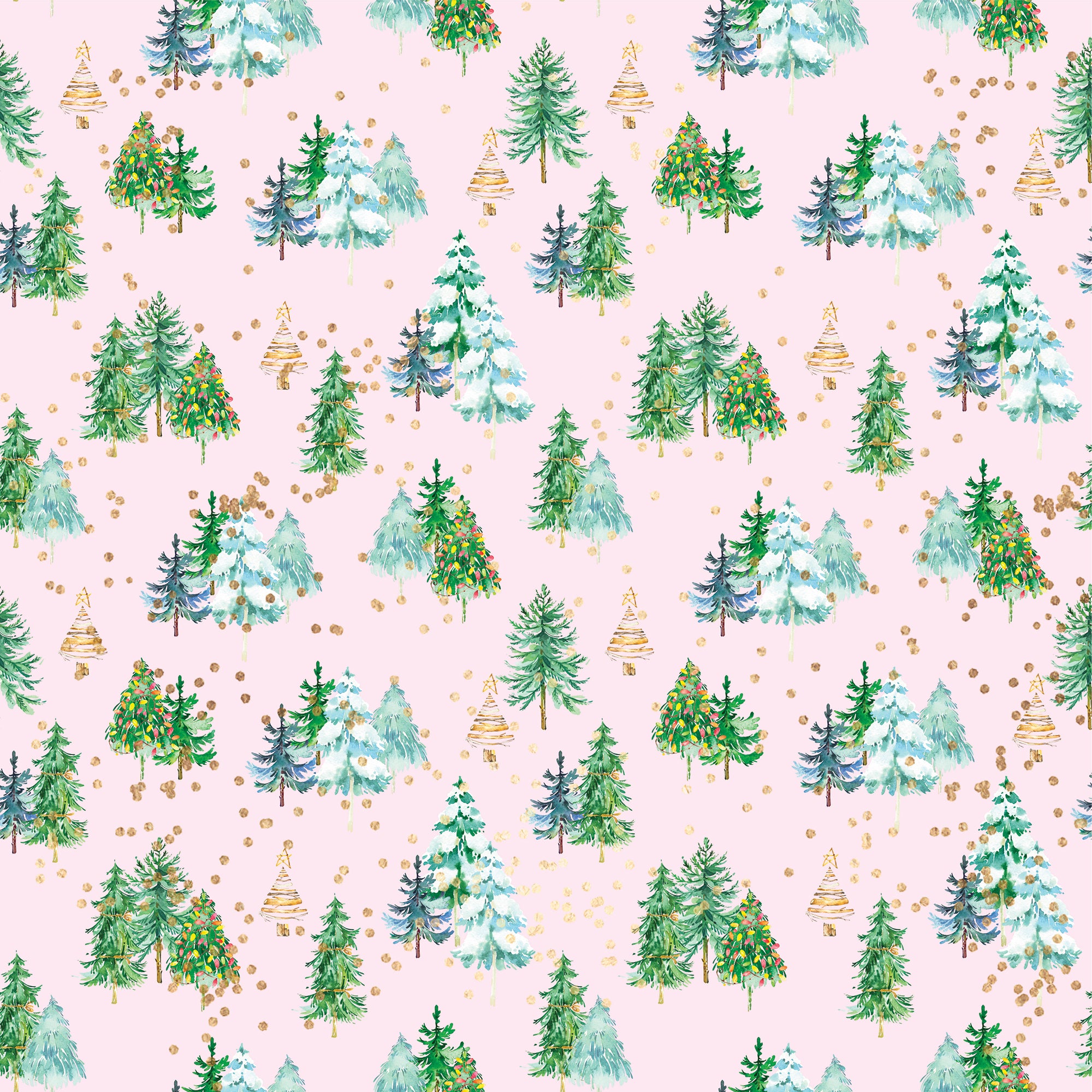 Pink Tree Paper Pink Christmas Trees Dissolvable Wrapping Paper | Waterleaf Paper ...