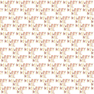 Marry Me Floral Letters Small - Wrapping Paper