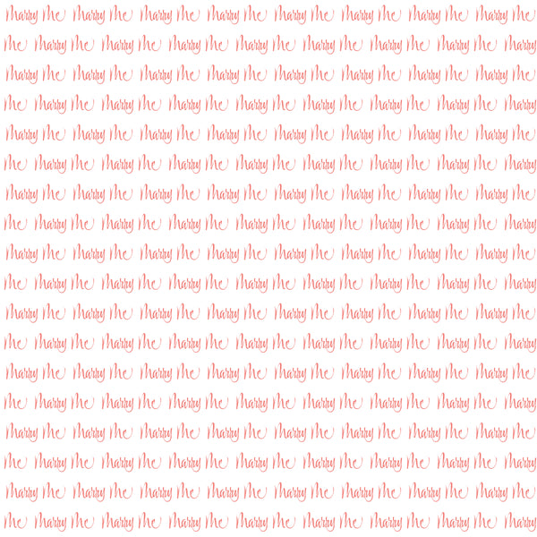 Marry Me Pink Words - Wrapping Paper