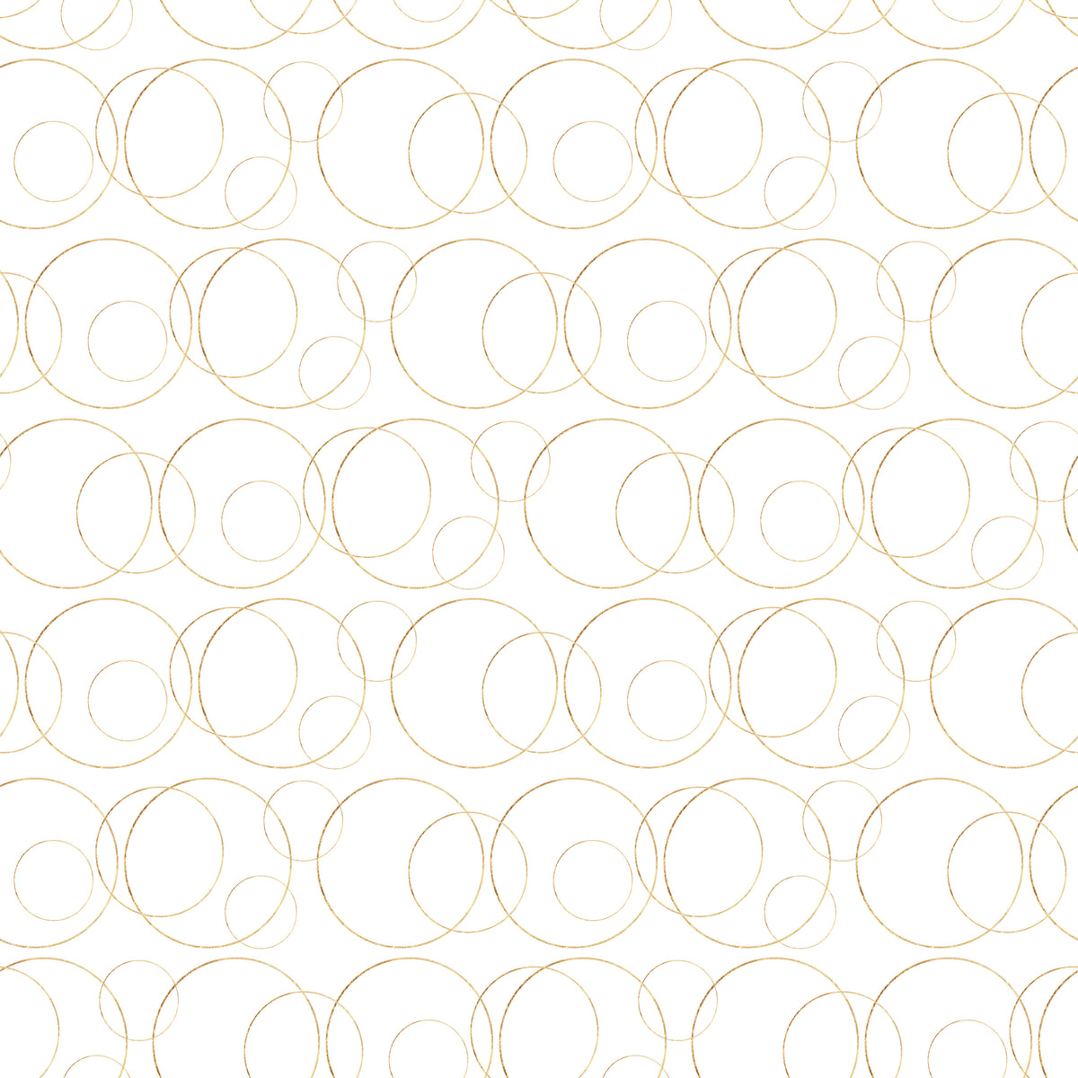 Gold Overlapping Circles - Wrapping Paper