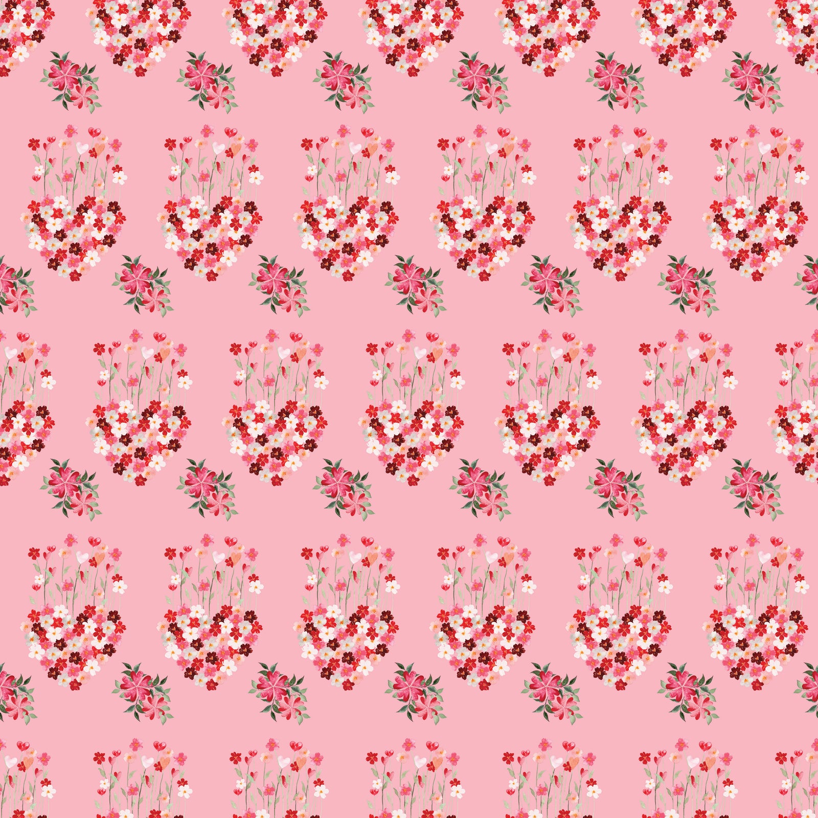 Valentine Hearts Growing - Wrapping Paper