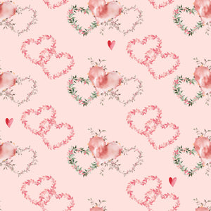 Valentine Hearts Wreaths - Wrapping Paper