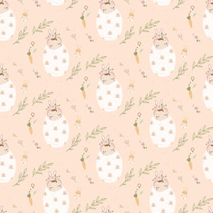 Peach Baby & Bunny - Wrapping Paper
