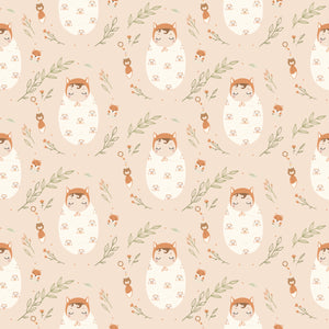 Peach Baby & Fox - Wrapping Paper