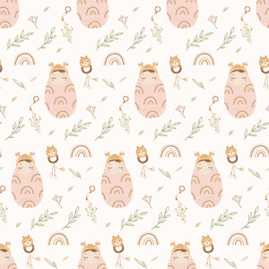 Peach Baby & Llama - Wrapping Paper