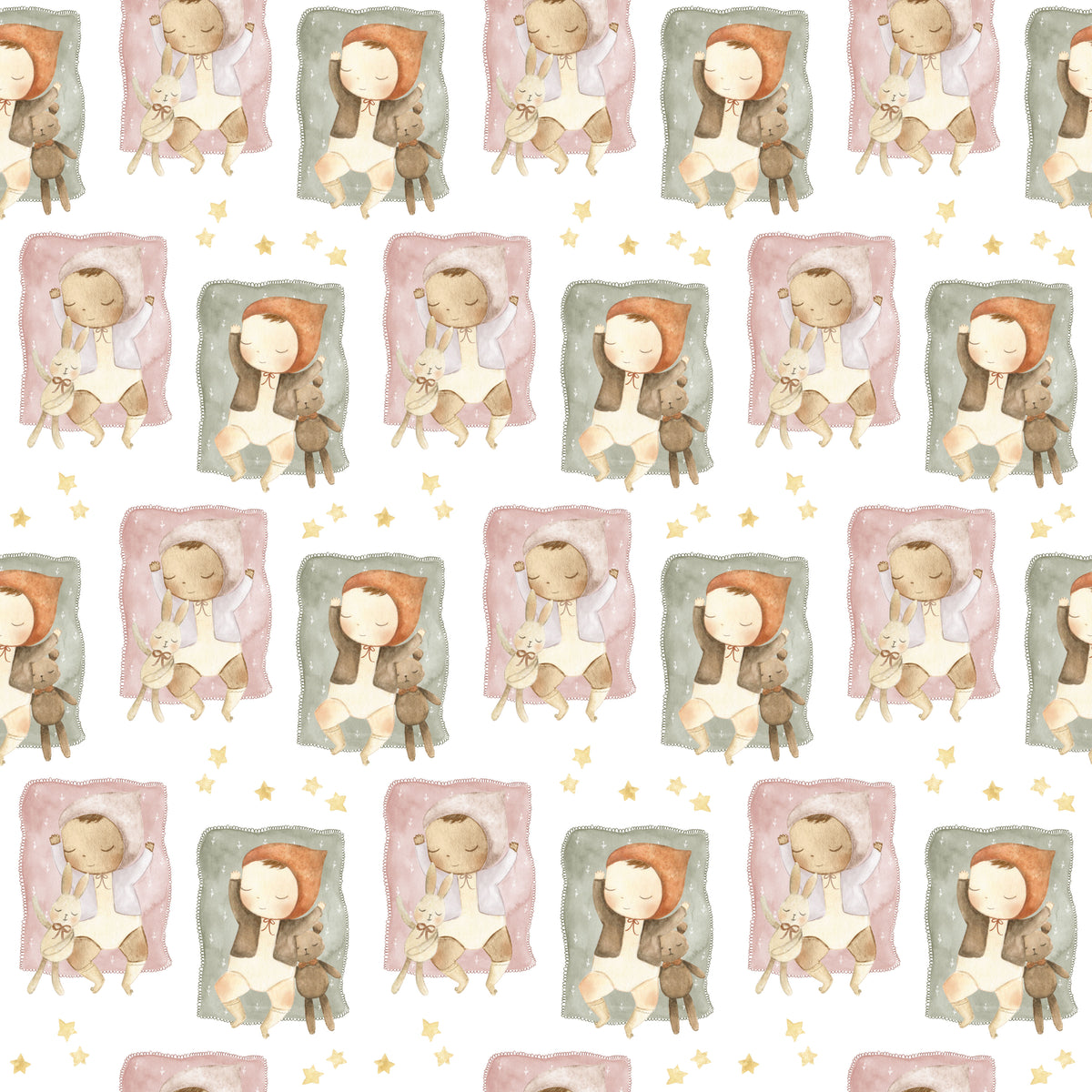 Napping Friends with their Buddies - Wrapping Paper