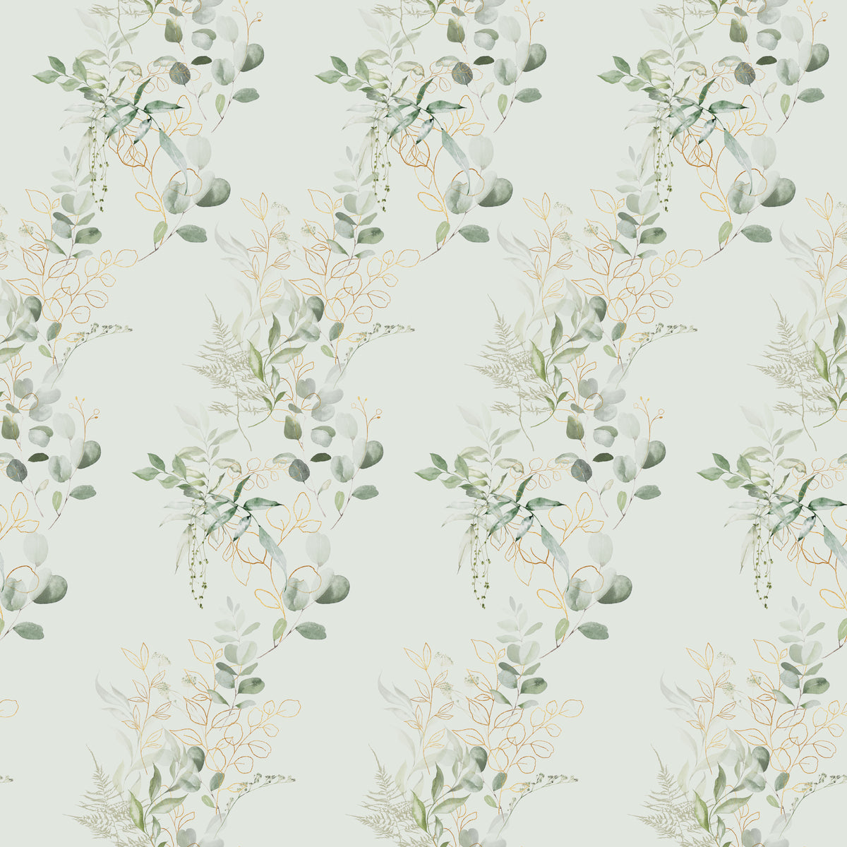 Eucalyptus Gold Bouquet - Wrapping Paper