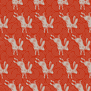 Lunar Red Rabbit Red - Wrapping Paper