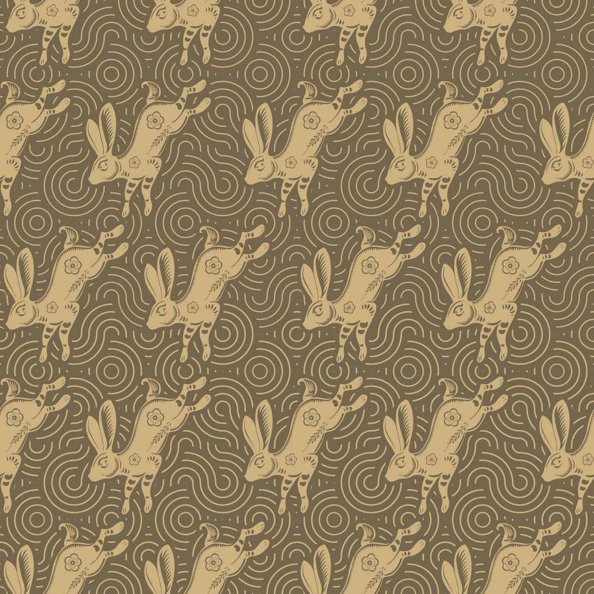 Lunar Red Rabbit Golden - Wrapping Paper