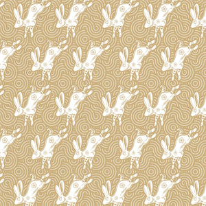 Lunar Red Rabbit Gold & White - Wrapping Paper