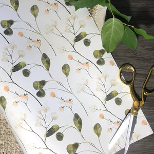 Peach Flowers & Buds - Wrapping Paper