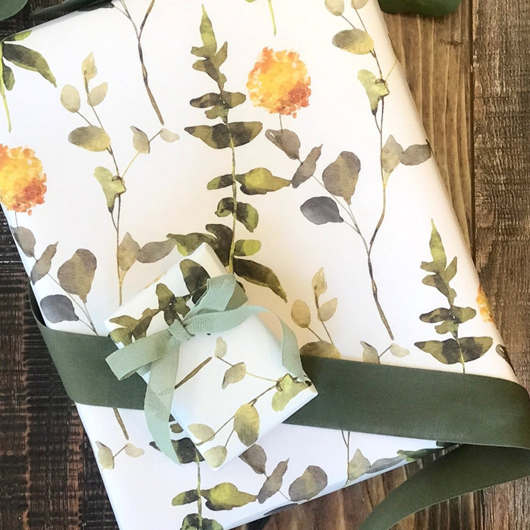 Sunburst Flowers Dissolvable Wrapping Paper