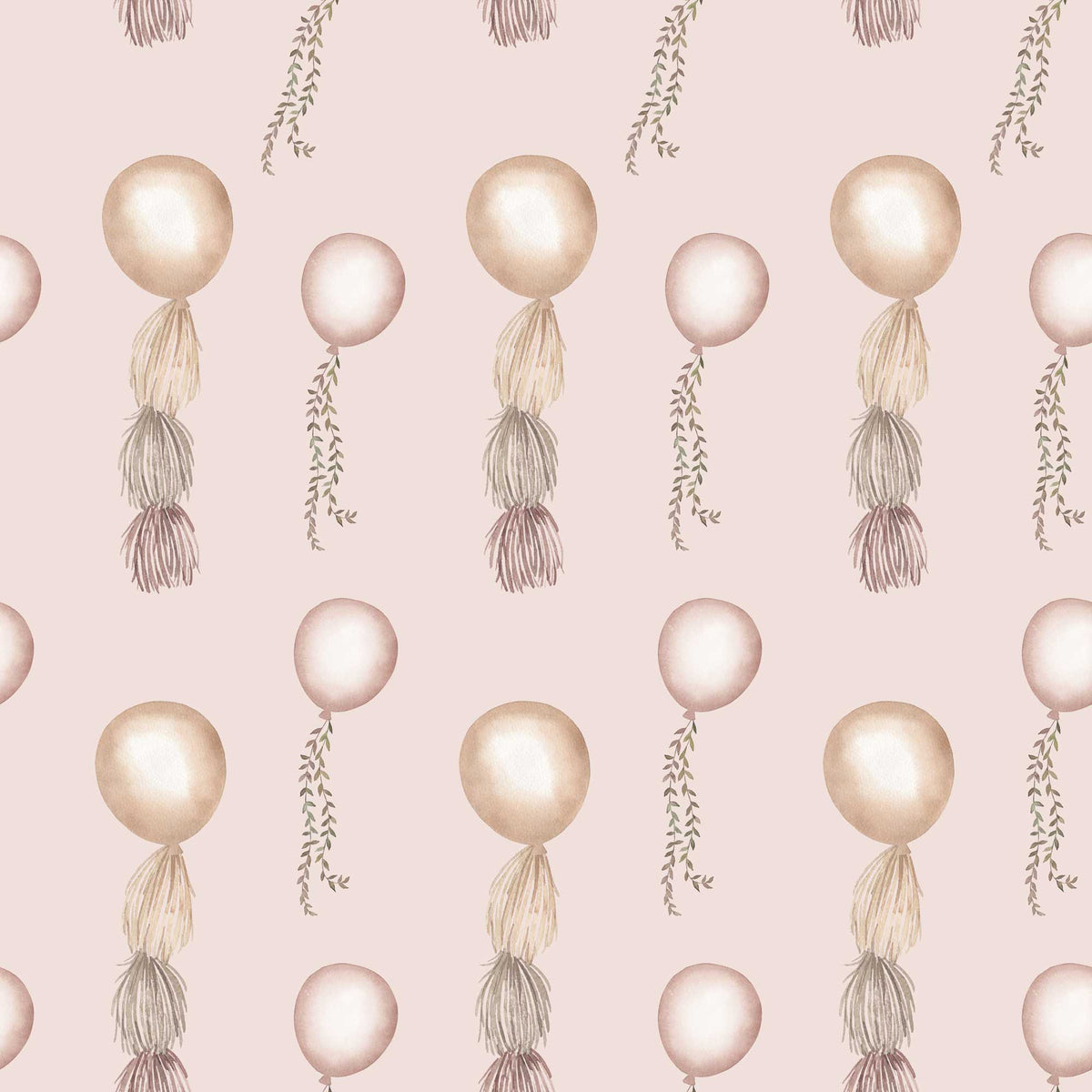 Boho Birthday Drifting Balloons - Wrapping Paper