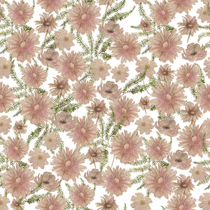 Pressed Flower & Fern Sprigs - Wrapping Paper