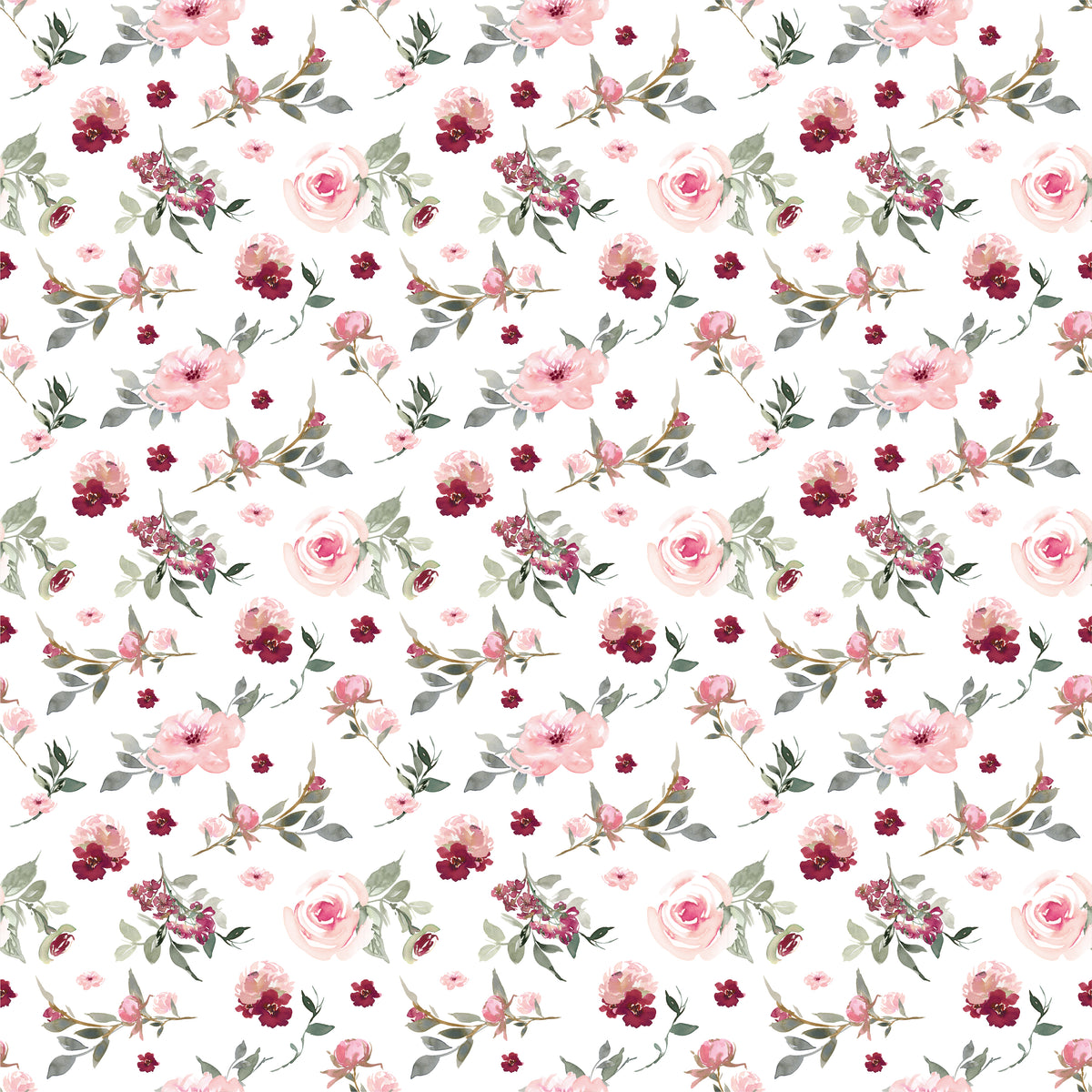 Red and Pink Rose with Peonies - Wrapping Paper