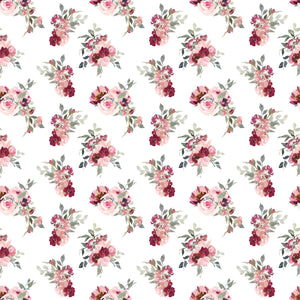 Red and Pink Rose with Peonies Bouquet - Wrapping Paper